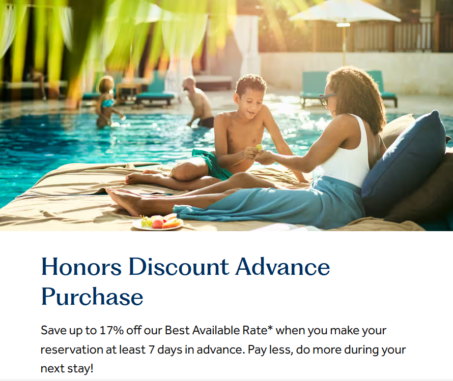 希尔顿荣誉客会「Honors Discount Advance Purchase」活动详解插图 希尔顿荣誉客会「Honors Discount Advance Purchase」活动详解插图